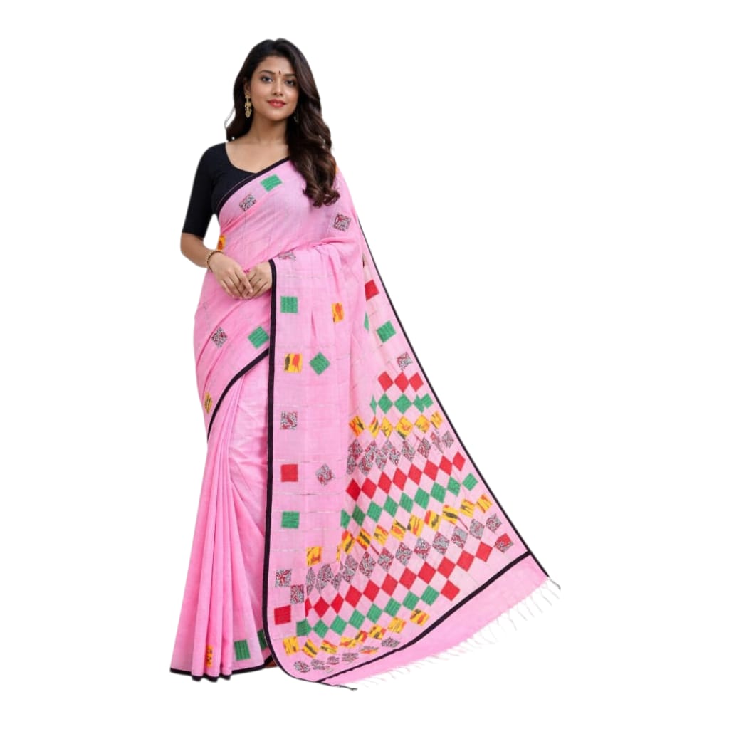 Pure Cotton  Patch Work Saree
