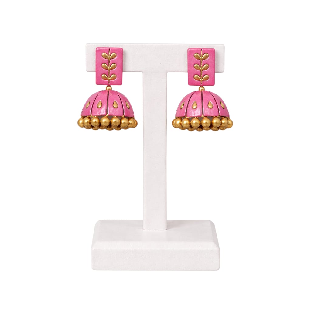 Terracotta Dual Coloured Small Jhumkas