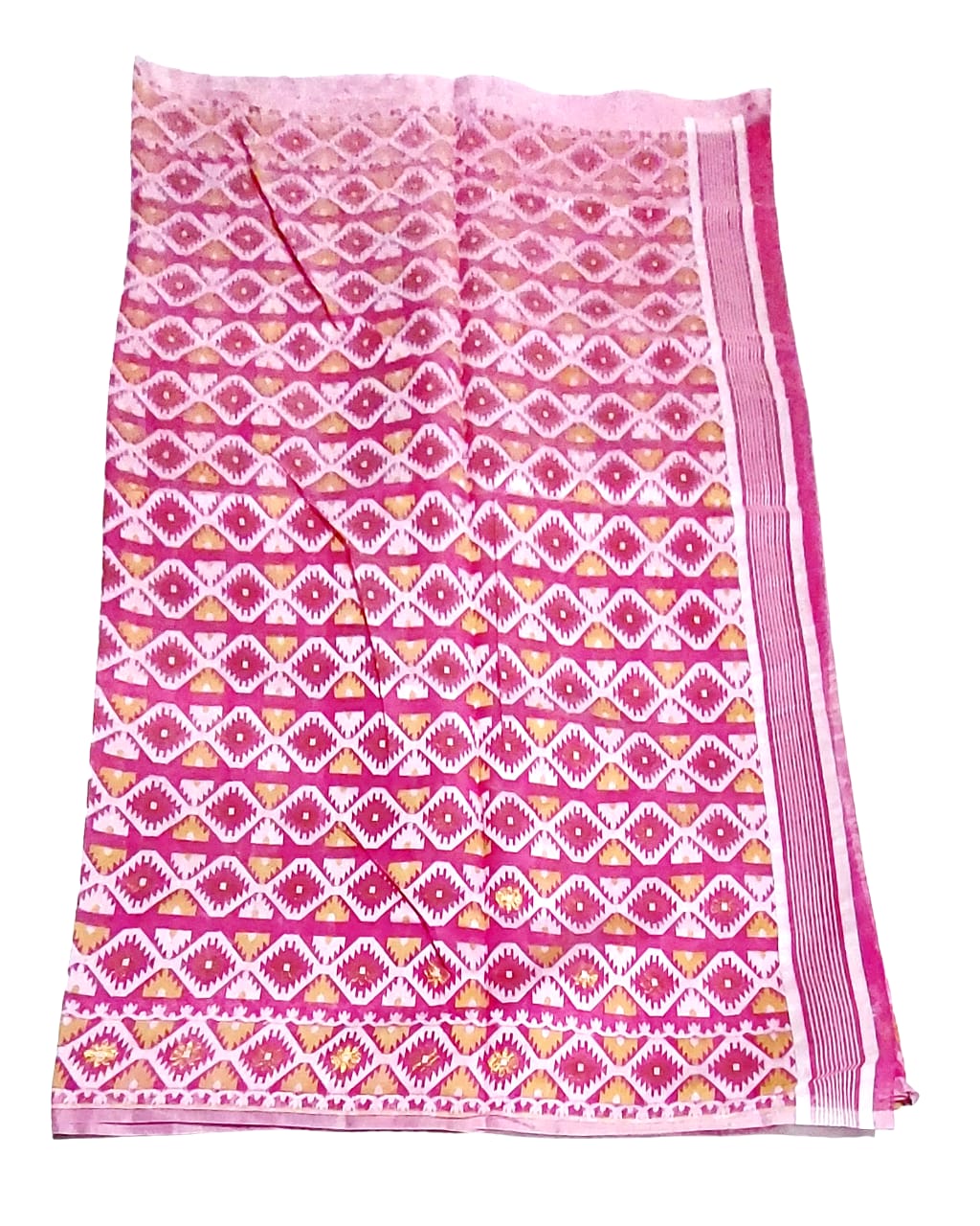 Purely Handmade Tant Silk Jamdani Saree