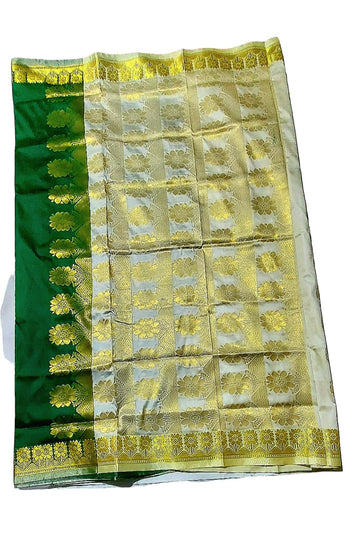 Women's Bomkai Silk Saree with Meenakari Thread & Golden Zari Work