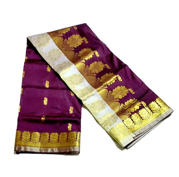 Women's Bomkai Silk Saree with Meenakari Thread & Golden Zari Work