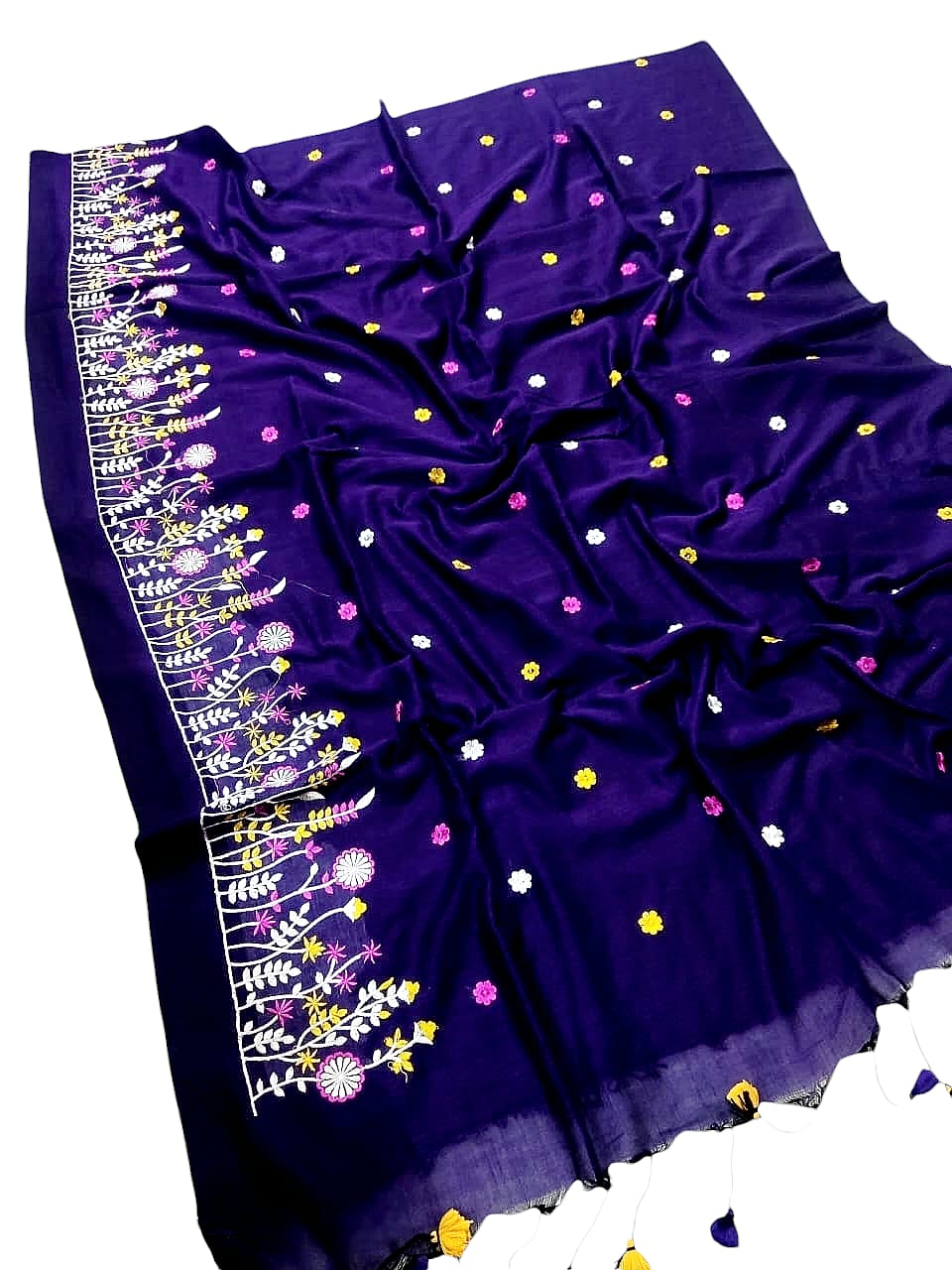 Fashweave Pure Cotton Embroidered Saree for Women and Girls | A Timeless Fusion of Traditional Craftsmanship and Contemporary Elegance, Perfect for Every Special Occasion