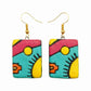 Multicolour Lightweight Terracotta Dangler ( Earrings)