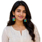 Multicolour Lightweight Terracotta Dangler ( Earrings)