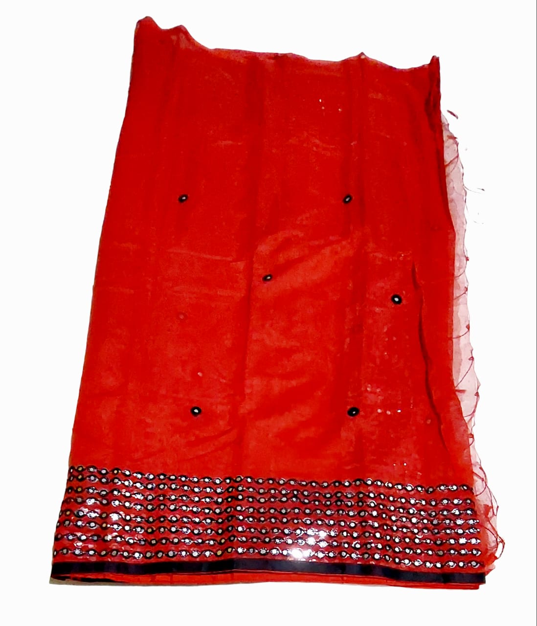 Purely Hand Embroidered Cotton Silk Applique Saree For Women & Girls