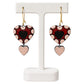 Lightweight Handcrafted Heart Shaped Terracotta Dangle Earrings (Geometric Pattern)