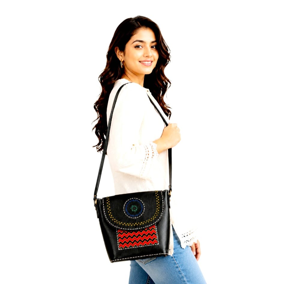 Handcrafted Pure Leather Bucket Style Sling Bag