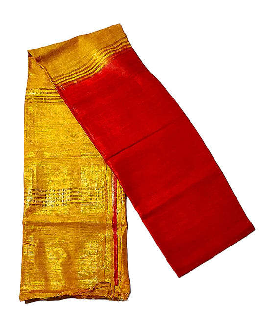 Premium Tussar Ghiccha Silk Saree  with Blouse Piece For Women & Girls