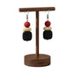 Purely Handmade Matt Finish Clay Drop Earrings