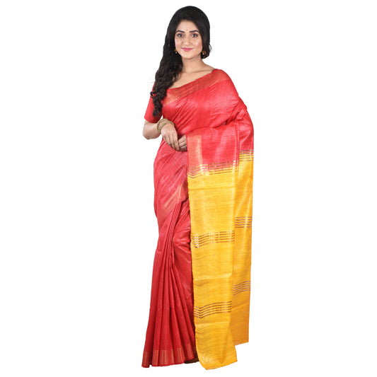 Premium Pure Handloom Silk Cotton Sarees with Blouse Piece For Women & Girls