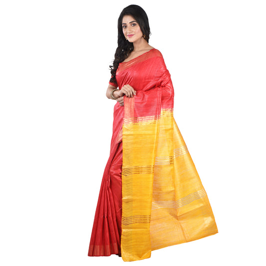 Premium Pure Handloom Silk Cotton Sarees with Blouse Piece For Women & Girls