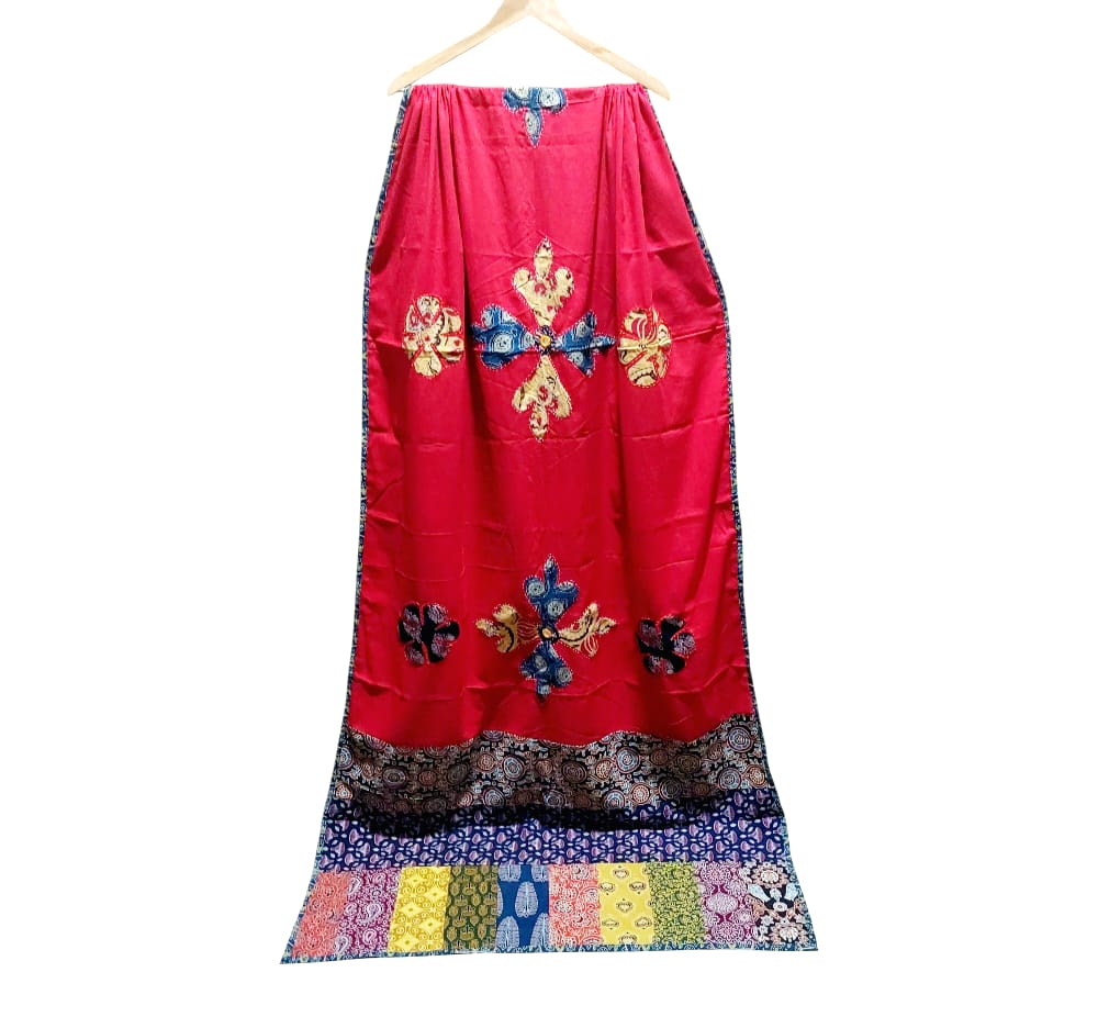 Elegant Ajrakh Hand Block Printed Cotton Dupatta