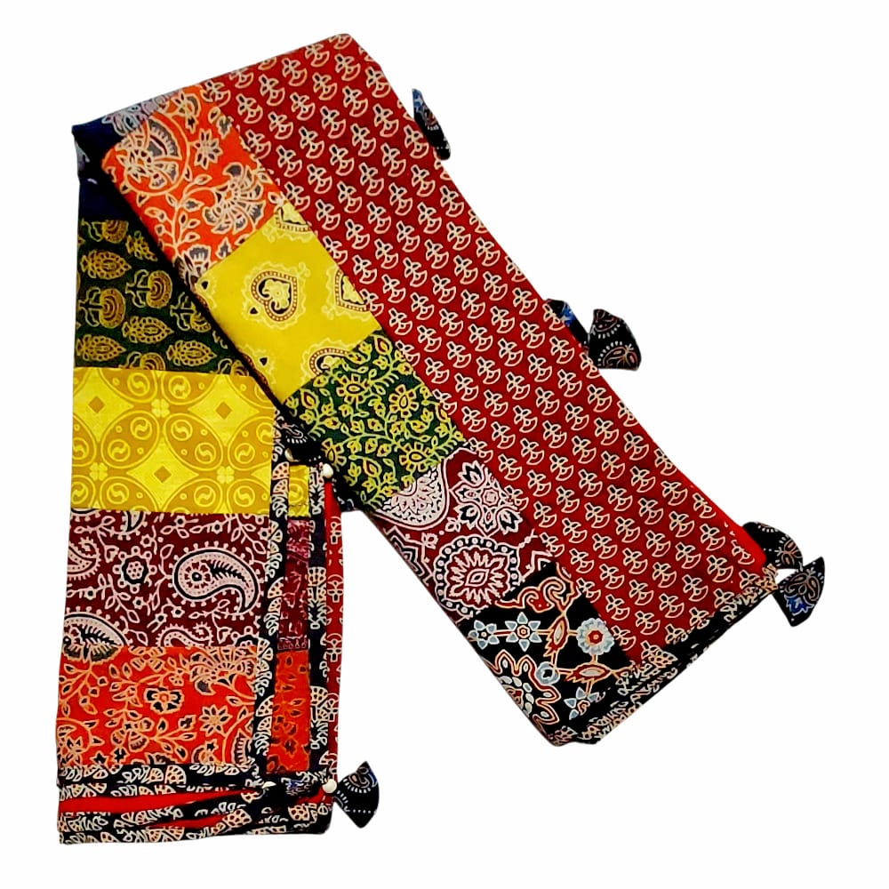 Elegant Ajrakh Hand Block Printed Cotton Dupatta