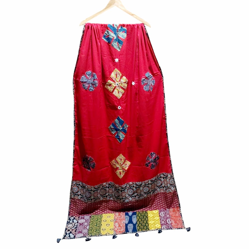Elegant Ajrakh Hand Block Printed Cotton Dupatta