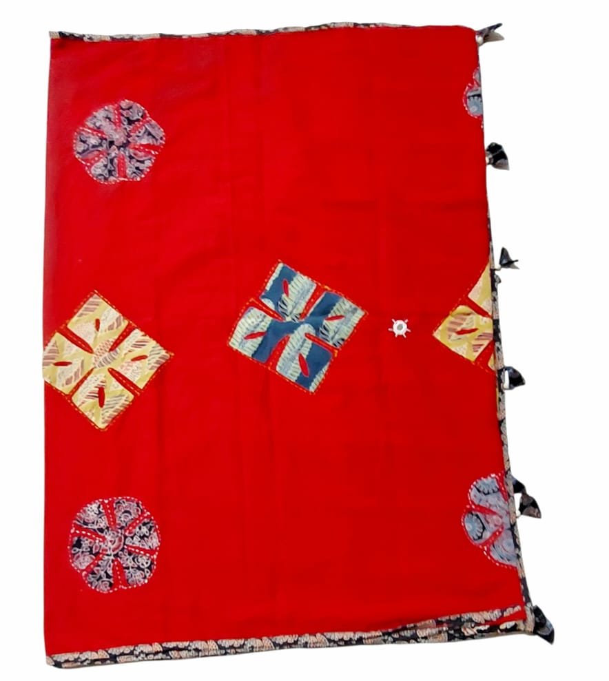 Elegant Ajrakh Hand Block Printed Cotton Dupatta