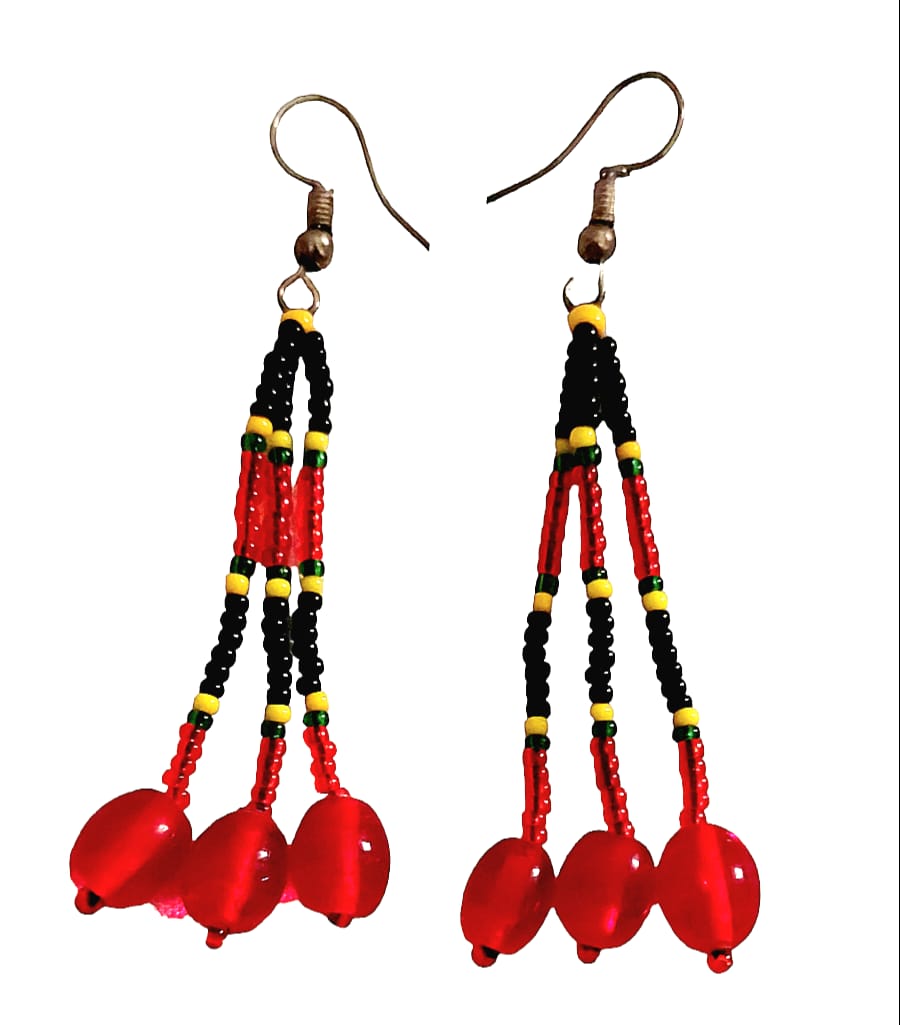 Purely Handmade Glass Beads Earrings