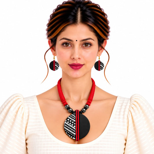 Purely Handmade Terracotta Thread Jewellery Sets