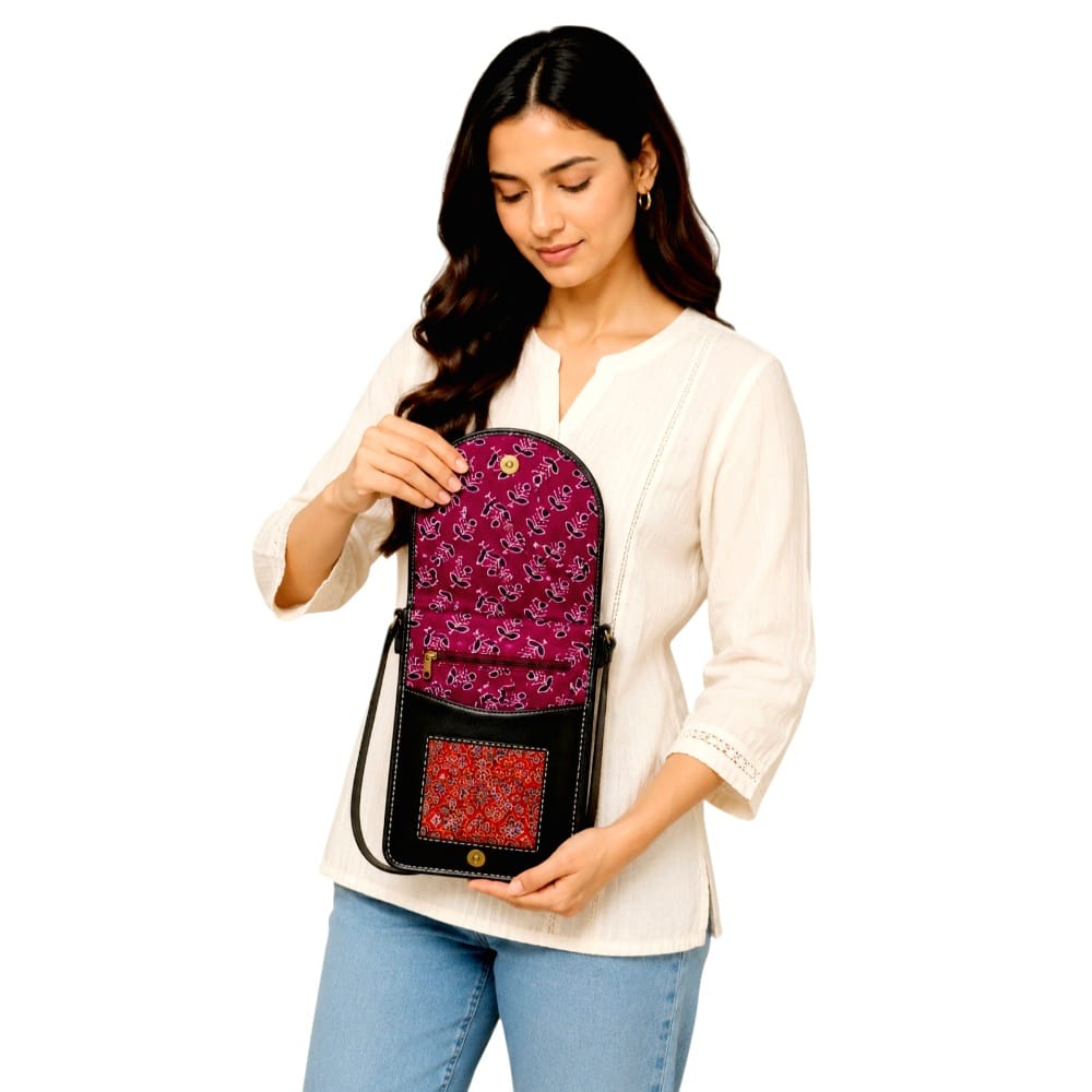 Handcrafted Pure Leather Bucket Style Sling Bag