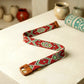 Glass Beaded Elastic Belt/Waistband (Broad) With Wooden Buckle