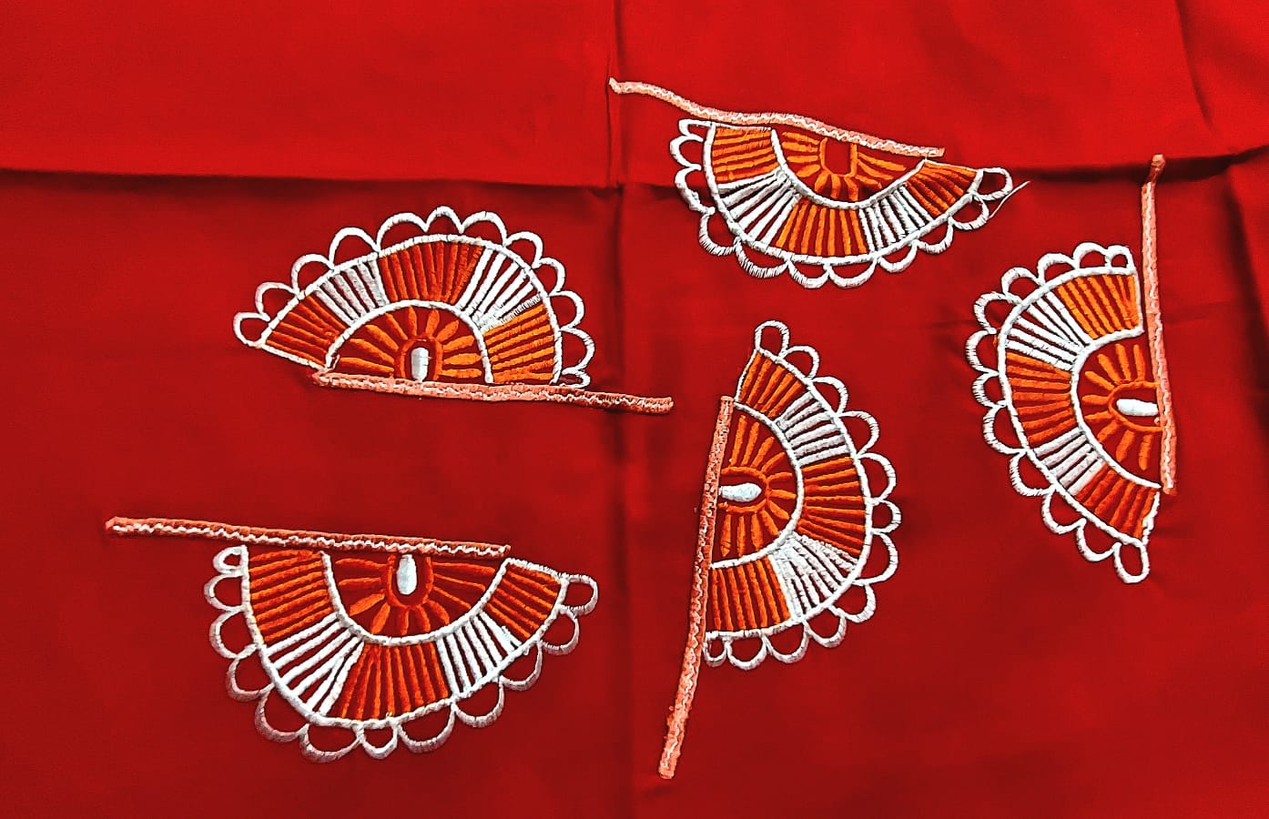 Hand Embroidered Hand Stitched Designer Premium Cotton Blouse Piece