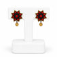 Lightweight Floral Terracotta Stud Earrings