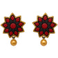 Lightweight Floral Terracotta Stud Earrings
