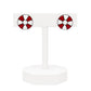 Lightweight Geometric Pinwheel Design Terracotta Stud Earrings