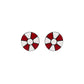 Lightweight Geometric Pinwheel Design Terracotta Stud Earrings