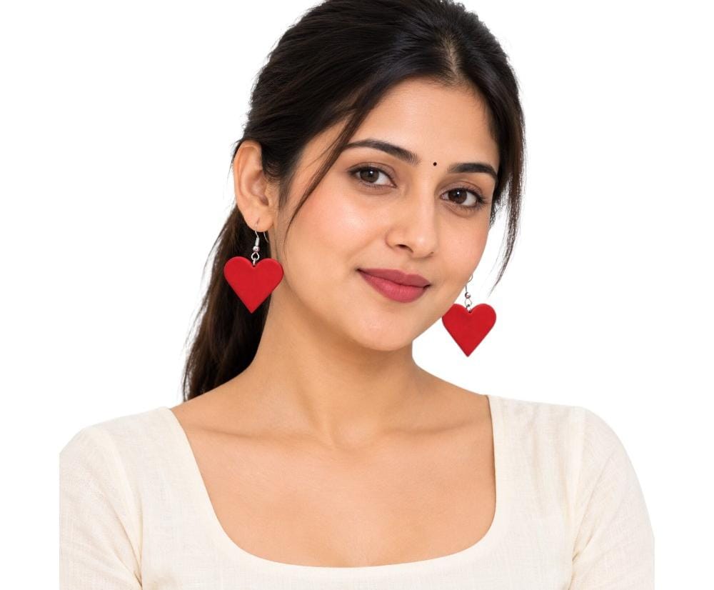 Purely Handmade Lightweight Clay Earrings For Women & Girls I Special Collection For Valentines Day
