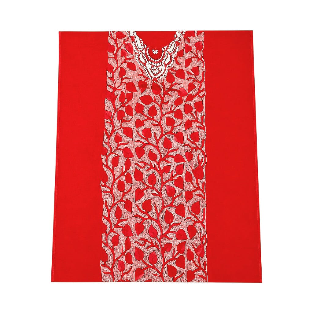 Premium Pure Cotton Unstitched Hand Embroidered Suit Piece