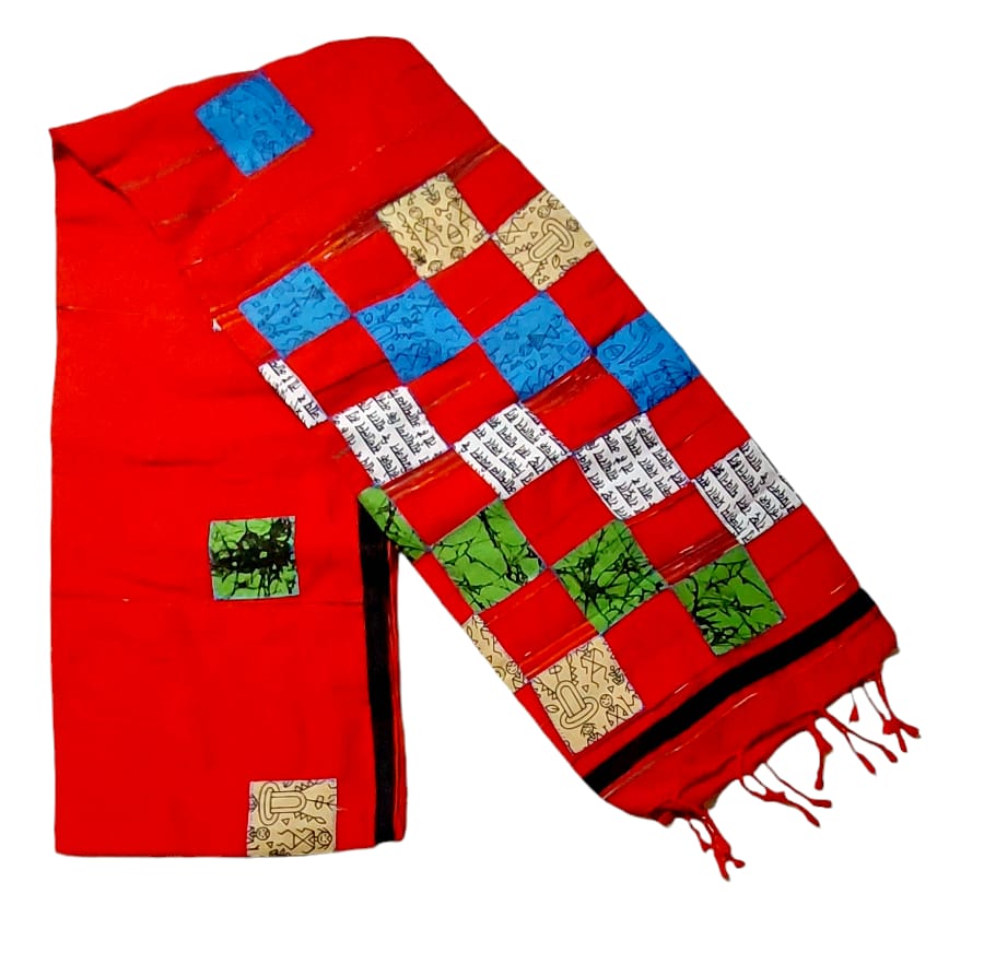 Pure Khadi Patch Work Saree