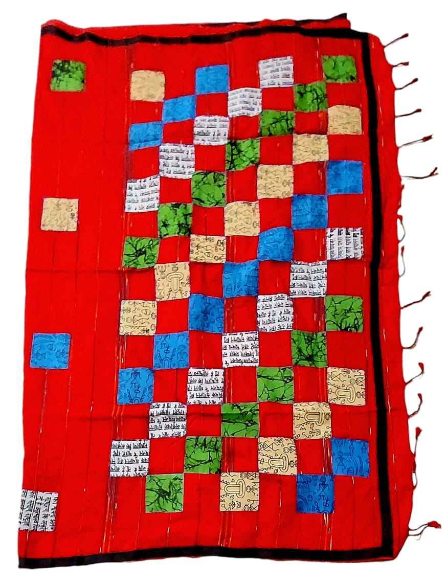 Pure Khadi Patch Work Saree
