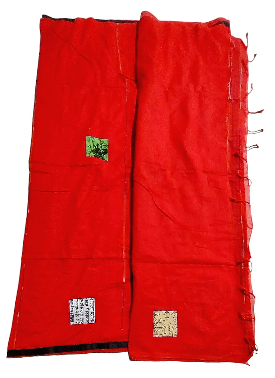 Pure Khadi Patch Work Saree