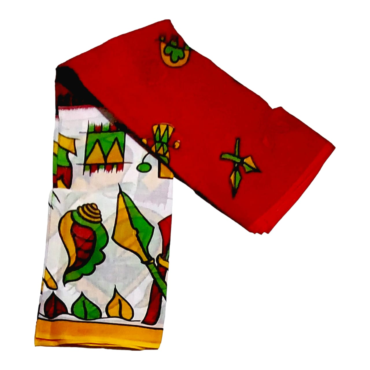 Pure Handloom Cotton Block Printed Saree