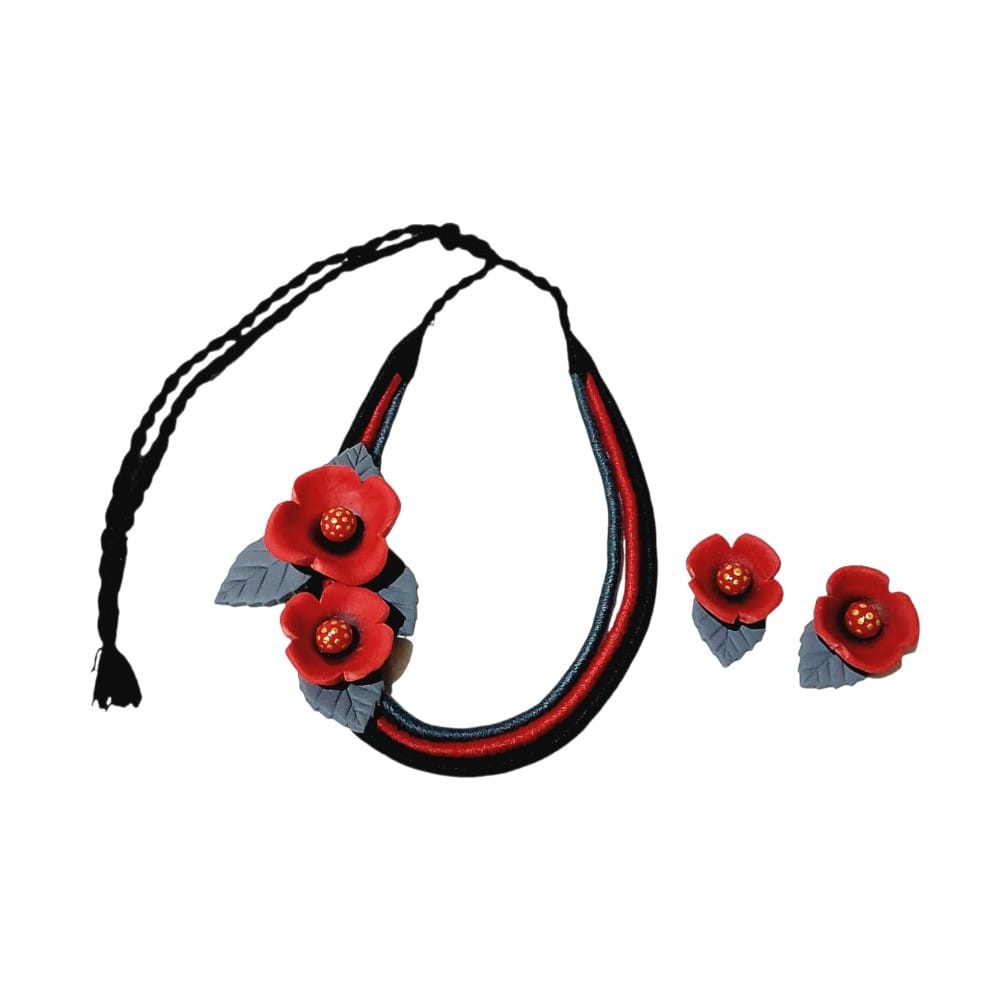 Purely Handmade Clay Jewellery Sets (With Earrings) for Women & Girls