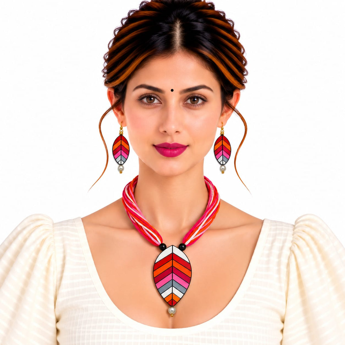 Purely Handmade Terracotta Thread Jewellery Sets