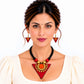 Lightweight Purely Handmade Terracotta Rope Necklace With Earrings