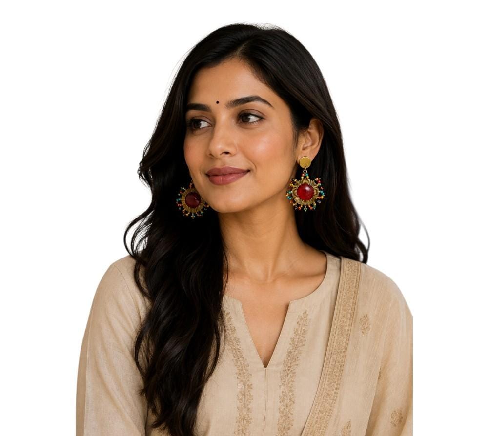 Purely Handmade Brass Earrings