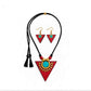 Lightweight Purely Handmade Terracotta Rope Necklace With Earrings