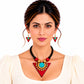 Lightweight Purely Handmade Terracotta Rope Necklace With Earrings