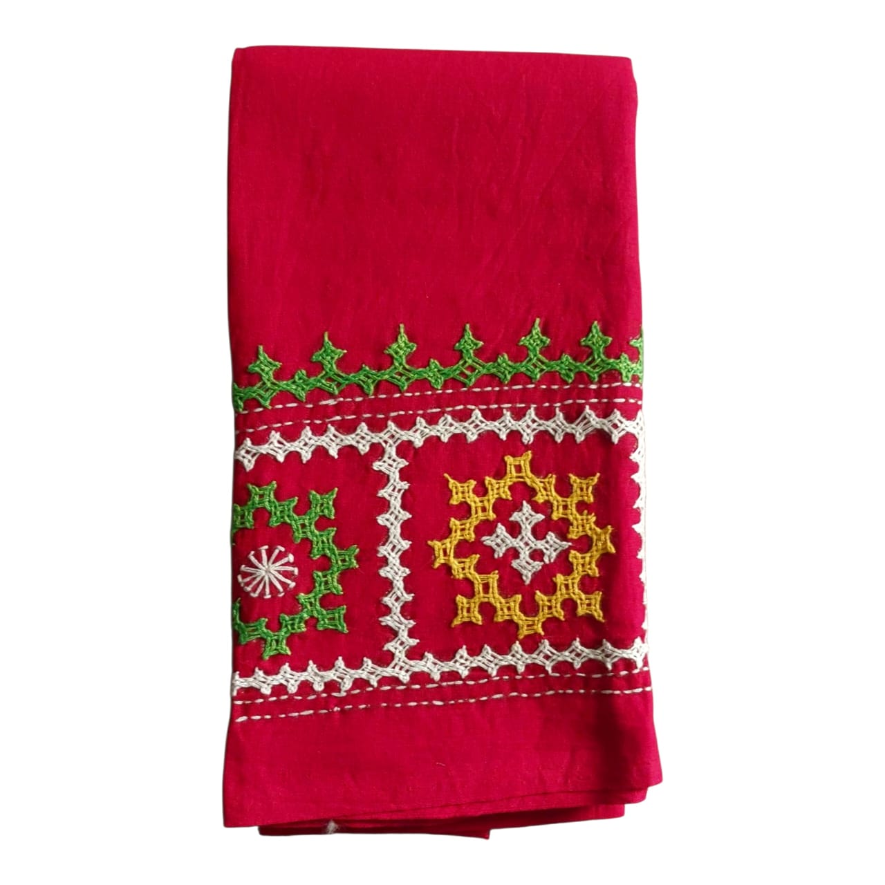 Hand Embroidered Gujarati Stitch Blouse Piece for Women & Girls