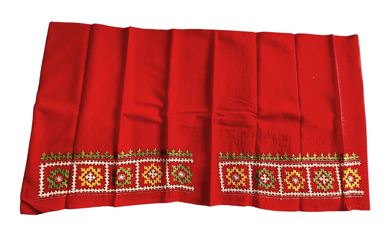 Hand Embroidered Gujarati Stitch Blouse Piece for Women & Girls