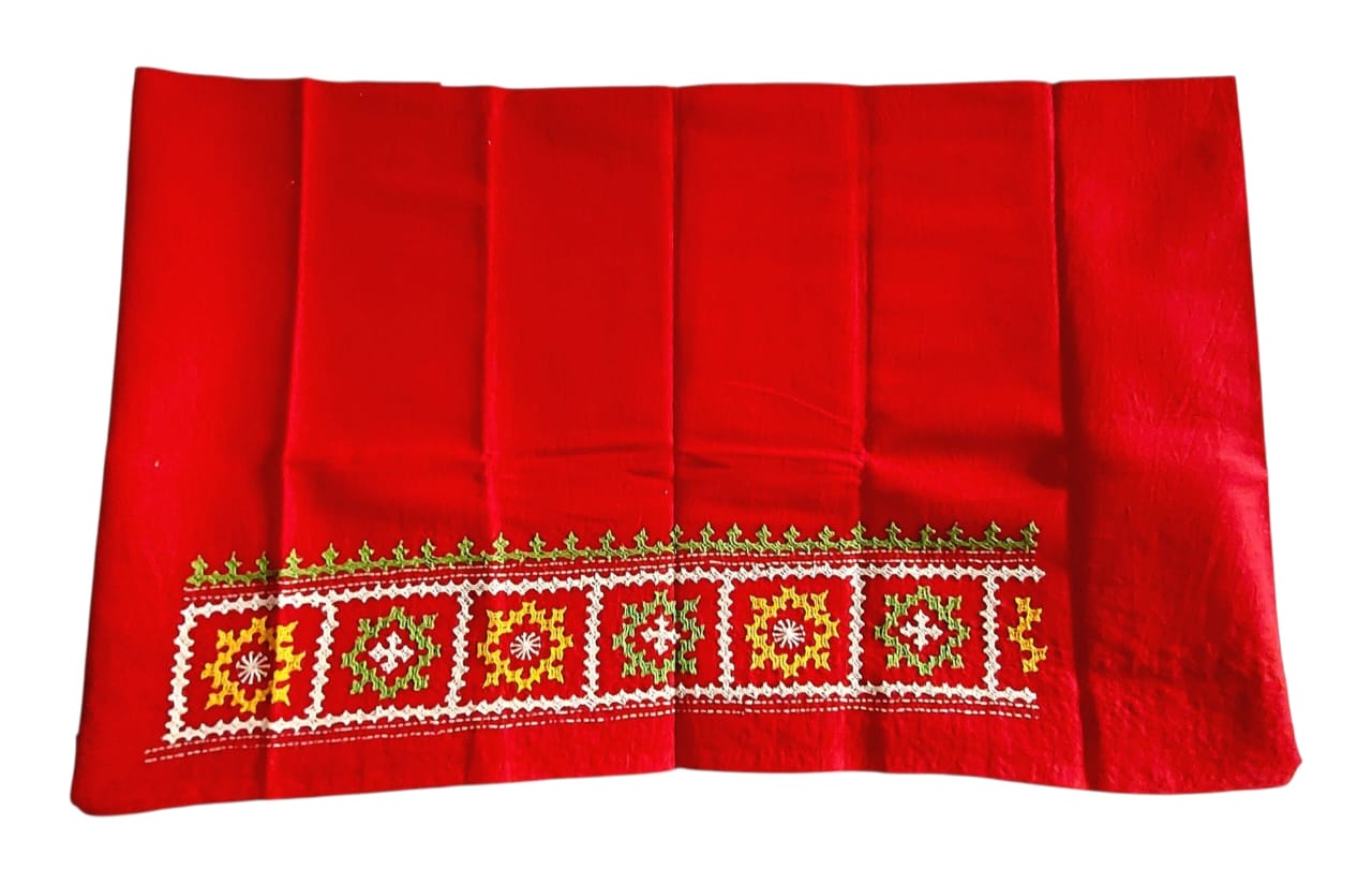 Hand Embroidered Gujarati Stitch Blouse Piece for Women & Girls