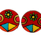 Purely Handmade Round Shaped Terracotta Stud Earrings