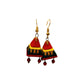 Purely Handmade Terracotta Metallic Conical Jhumka Designer Earrings
