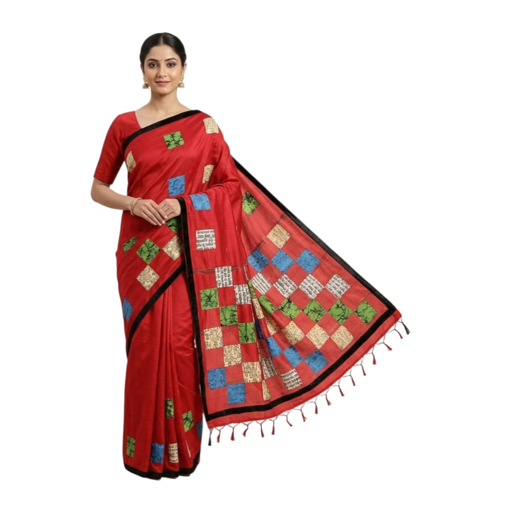 Pure Cotton  Patch Work Saree