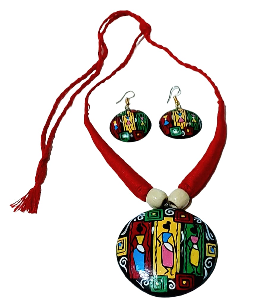 Terracotta Handpainted Jewellery Set