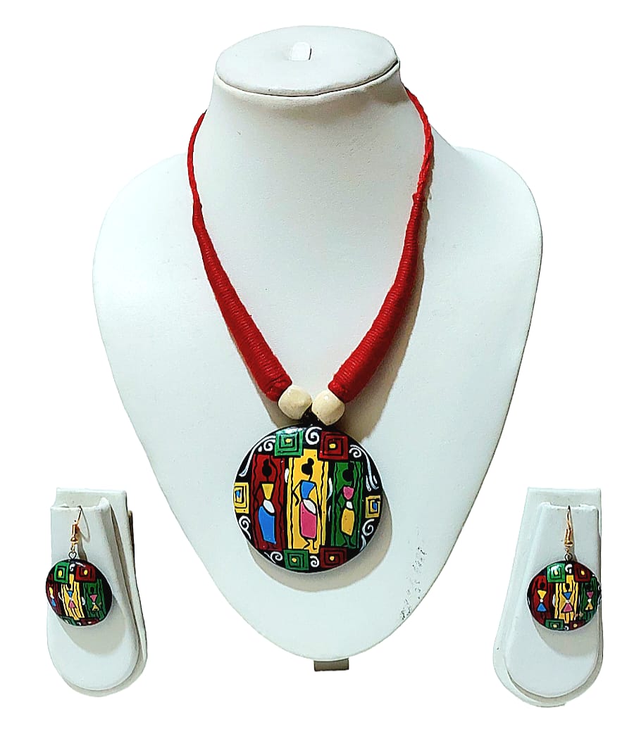 Terracotta Handpainted Jewellery Set