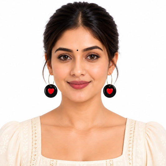 Purely Handmade Lightweight Clay Earrings For Women & Girls I Special Collection For Valentines Day