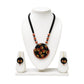 Lightweight Purely Handmade Terracotta Rope Necklace With Earrings